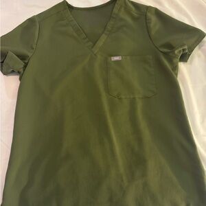 Figs Dark Olive Scrub Set